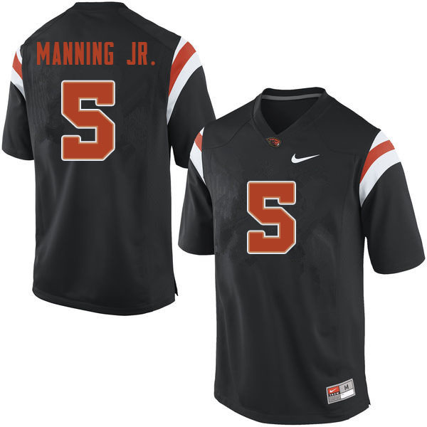 Men #5 Jeffrey Manning Jr. Oregon State Beavers College Football Jerseys Sale-Black